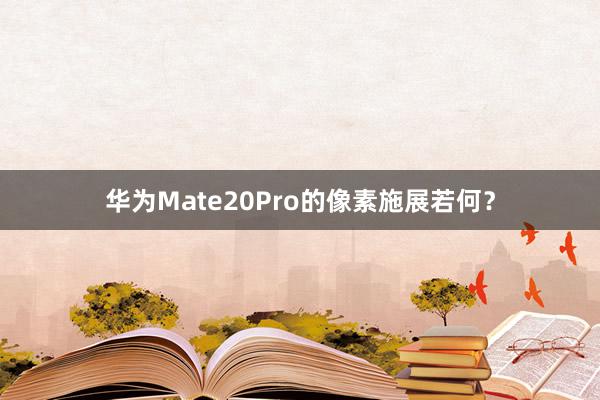 华为Mate20Pro的像素施展若何？